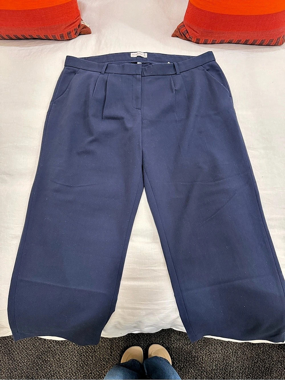 Abercrombie & Fitch Curve Love Tailored Wide Leg Pant Wide Leg Trousers Blue